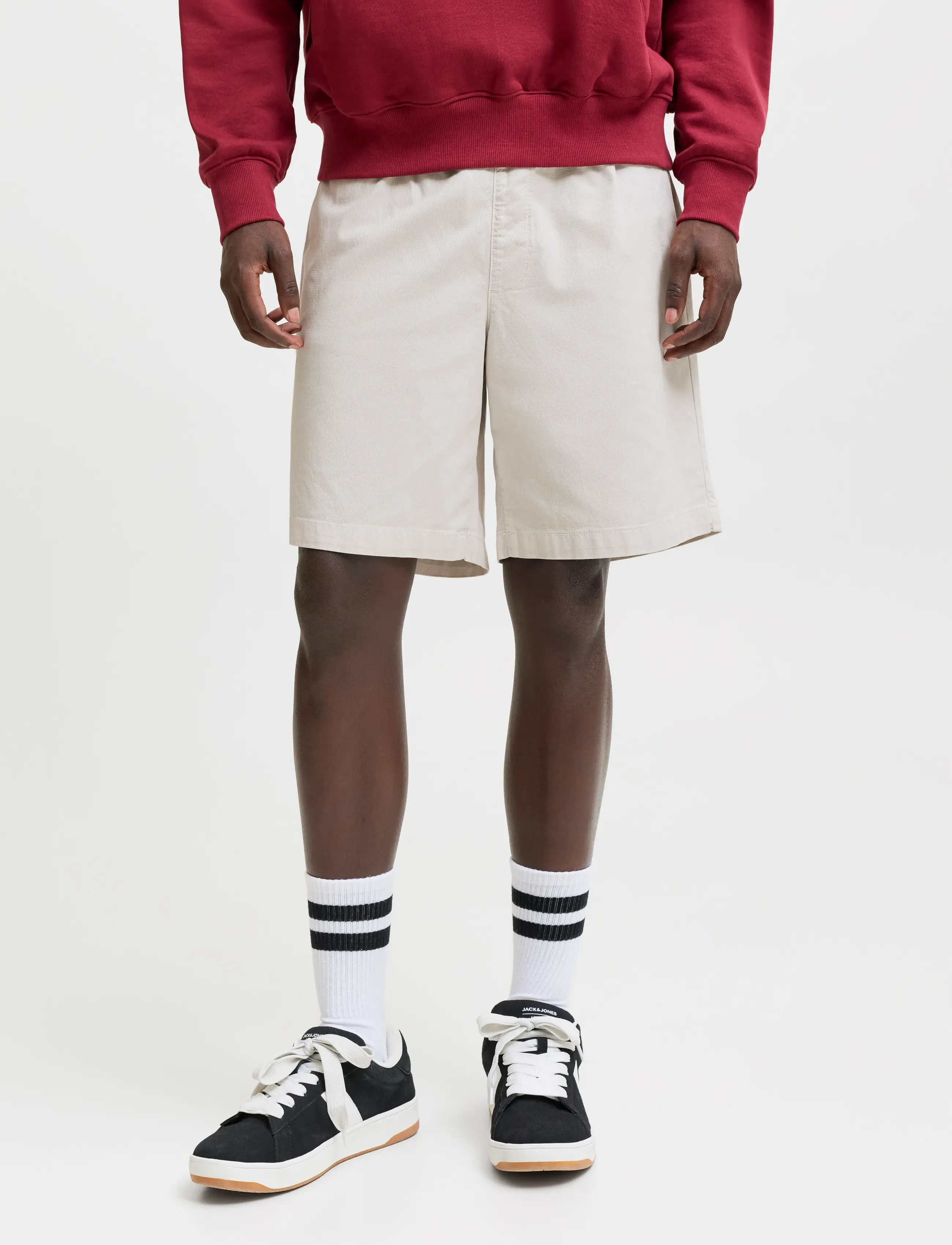 Jack & Jones JPSTJAIDEN CARTER WASH DOB SHORTS REG SN - Kollektionen - JET STREAM / black