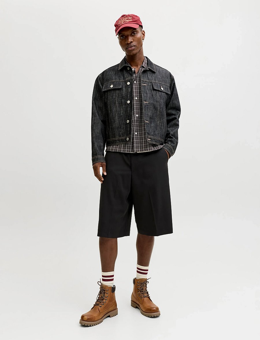 Jack & Jones - JPSTOWEN TOBY CHINO SHORTS XLNG LN - „chino“ stiliaus šortai - black - 4