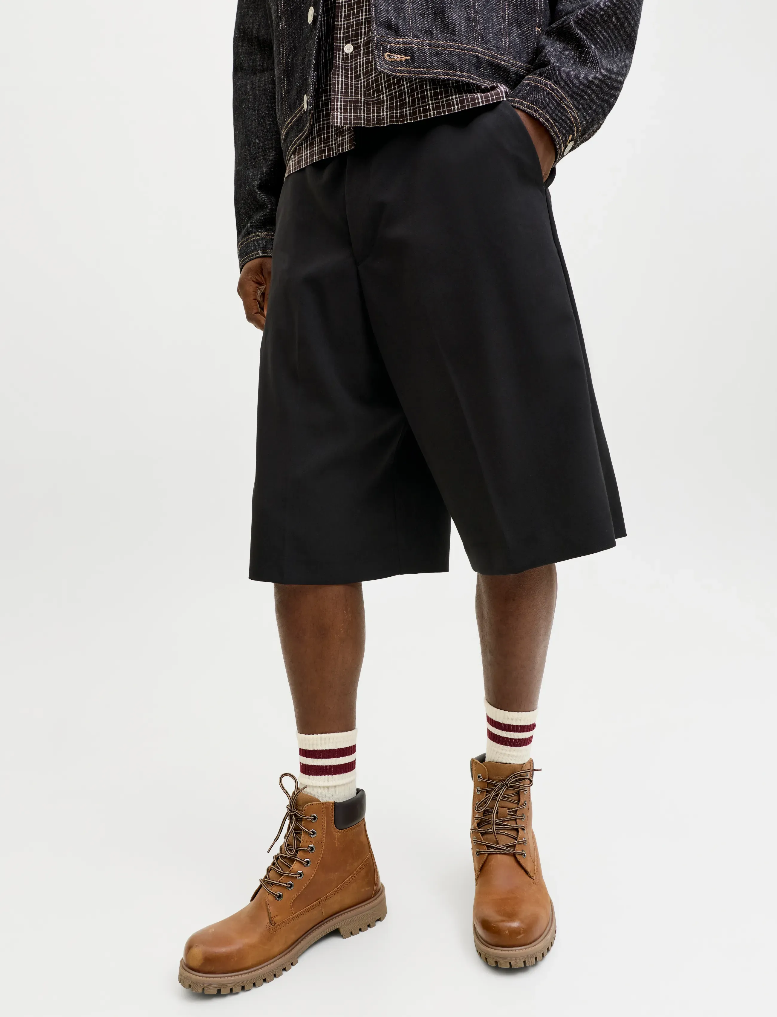 Jack & Jones - JPSTOWEN TOBY CHINO SHORTS XLNG LN - „chino“ stiliaus šortai - black - 5