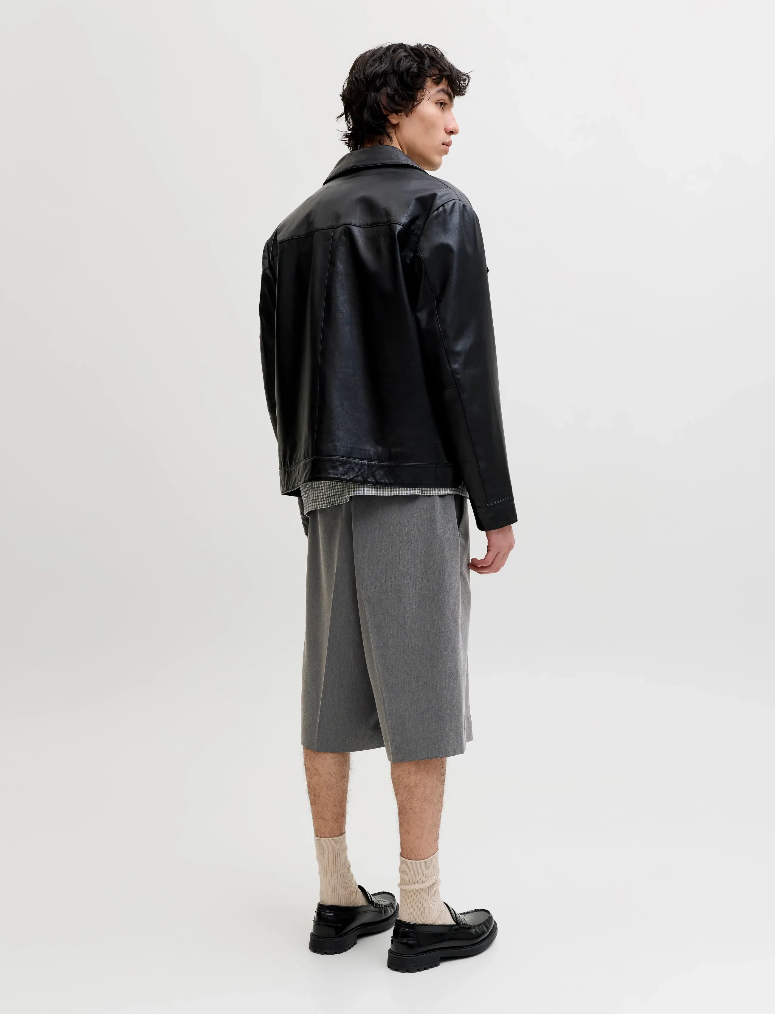 Jack & Jones - JPSTOWEN TOBY CHINO SHORTS XLNG LN - chinos shorts - grey melange - 3