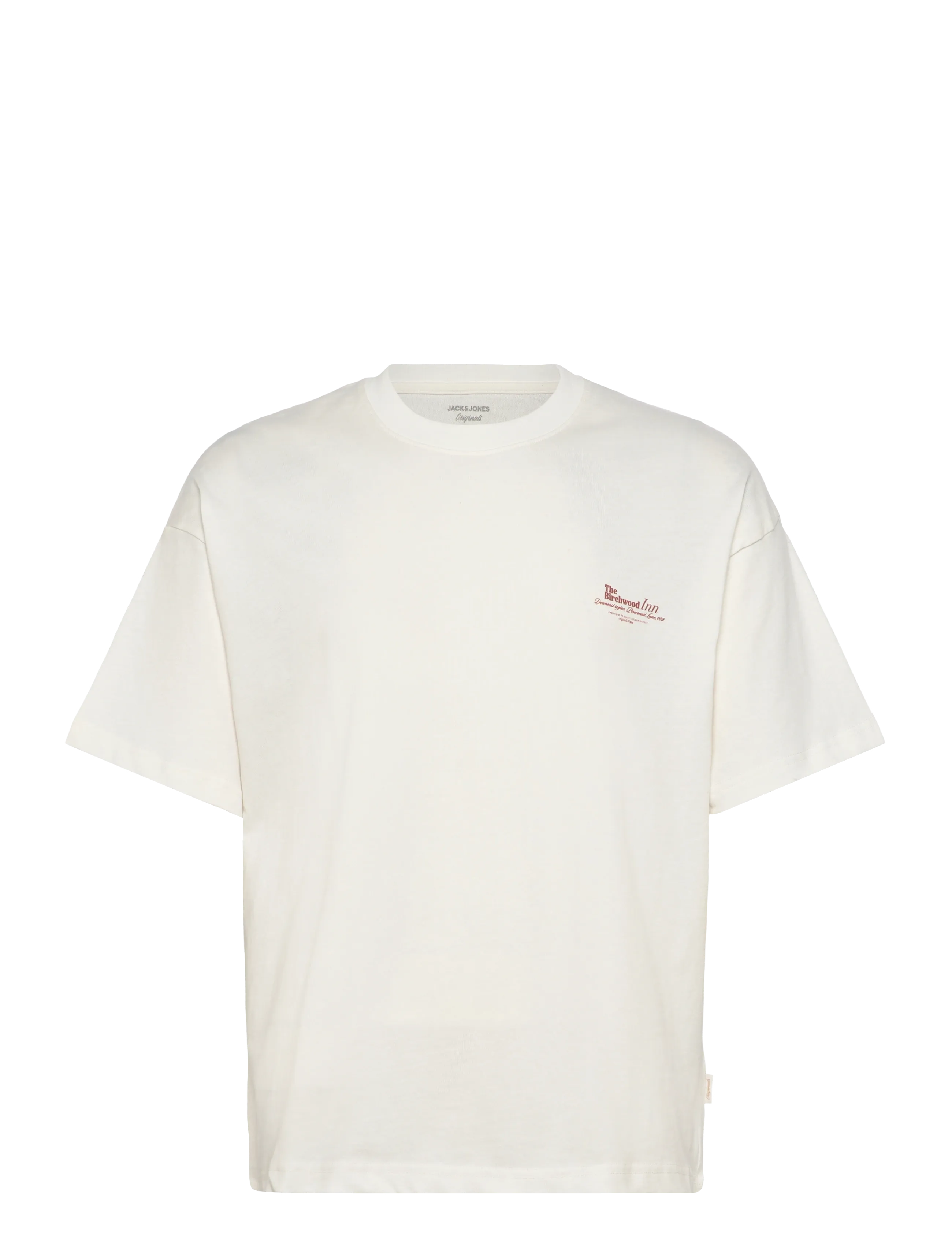 JACK & JONES Jormaine Food Tee Ss Crew Neck Cream - S - Herren