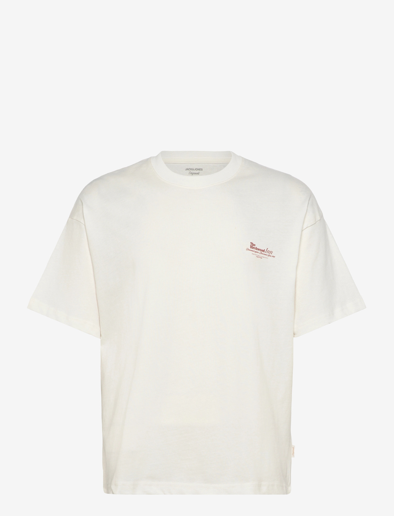 Jack & Jones - JORMAINE FOOD TEE SS CREW NECK - short-sleeved t-shirts - cloud dancer - 0
