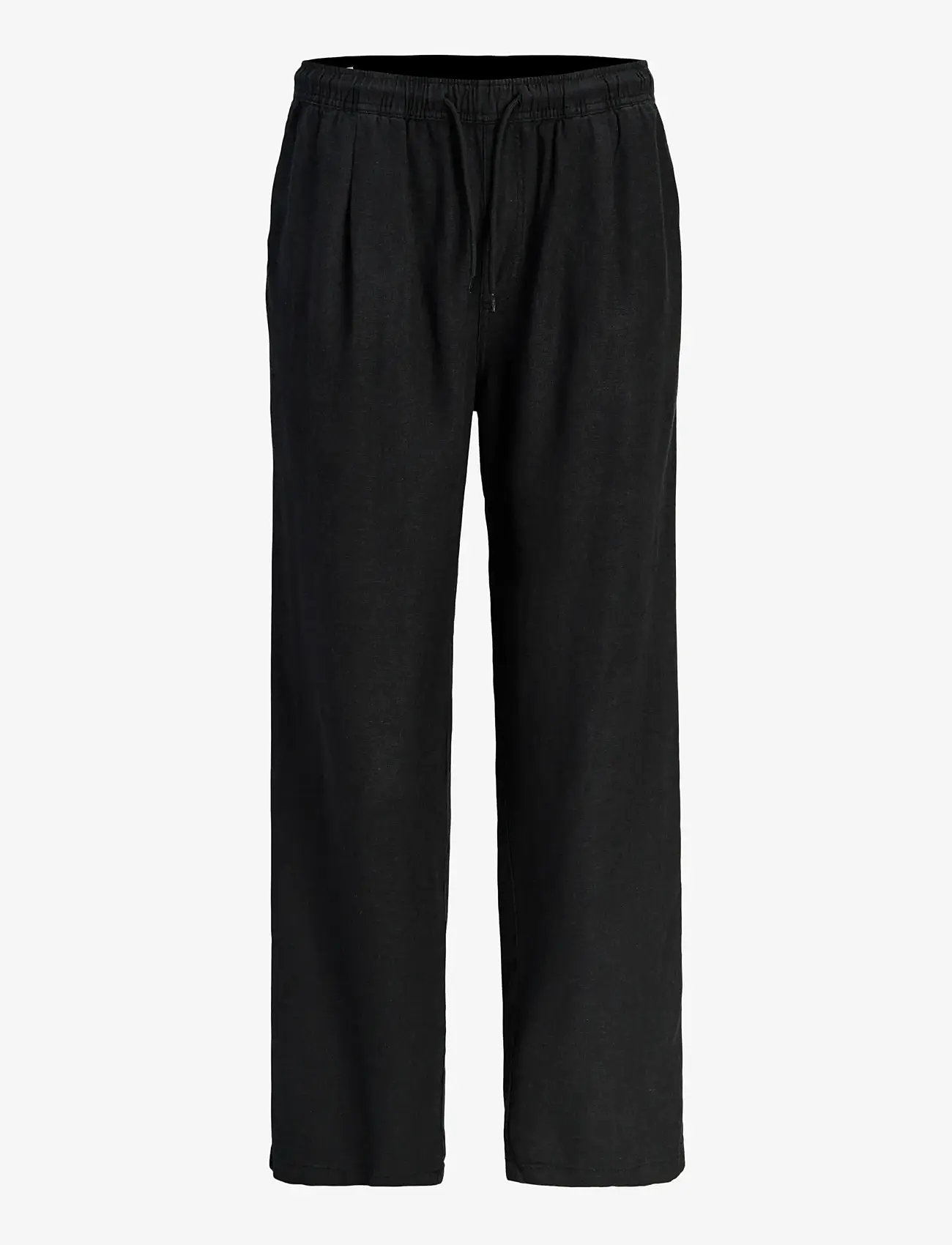 Jack & Jones - JPSTBILL ANDROS VIS LINEN BLEND JOGGER - lininės kelnės - black - 1