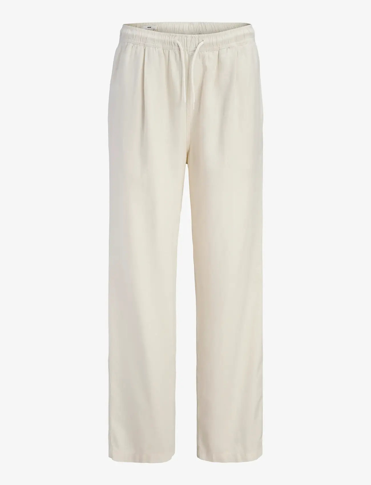 Jack & Jones - JPSTBILL ANDROS VIS LINEN BLEND JOGGER - lininės kelnės - cloud dancer - 1