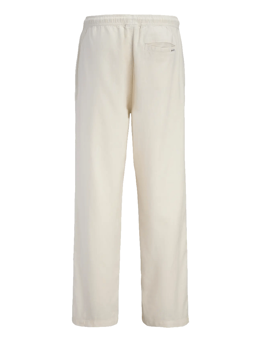 Jack & Jones - JPSTBILL ANDROS VIS LINEN BLEND JOGGER - hørbukser - cloud dancer - 2