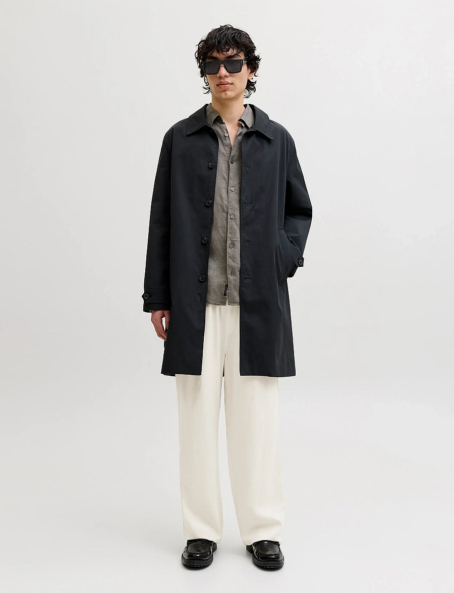 Jack & Jones - JPSTBILL ANDROS VIS LINEN BLEND JOGGER - hørbukser - cloud dancer - 4