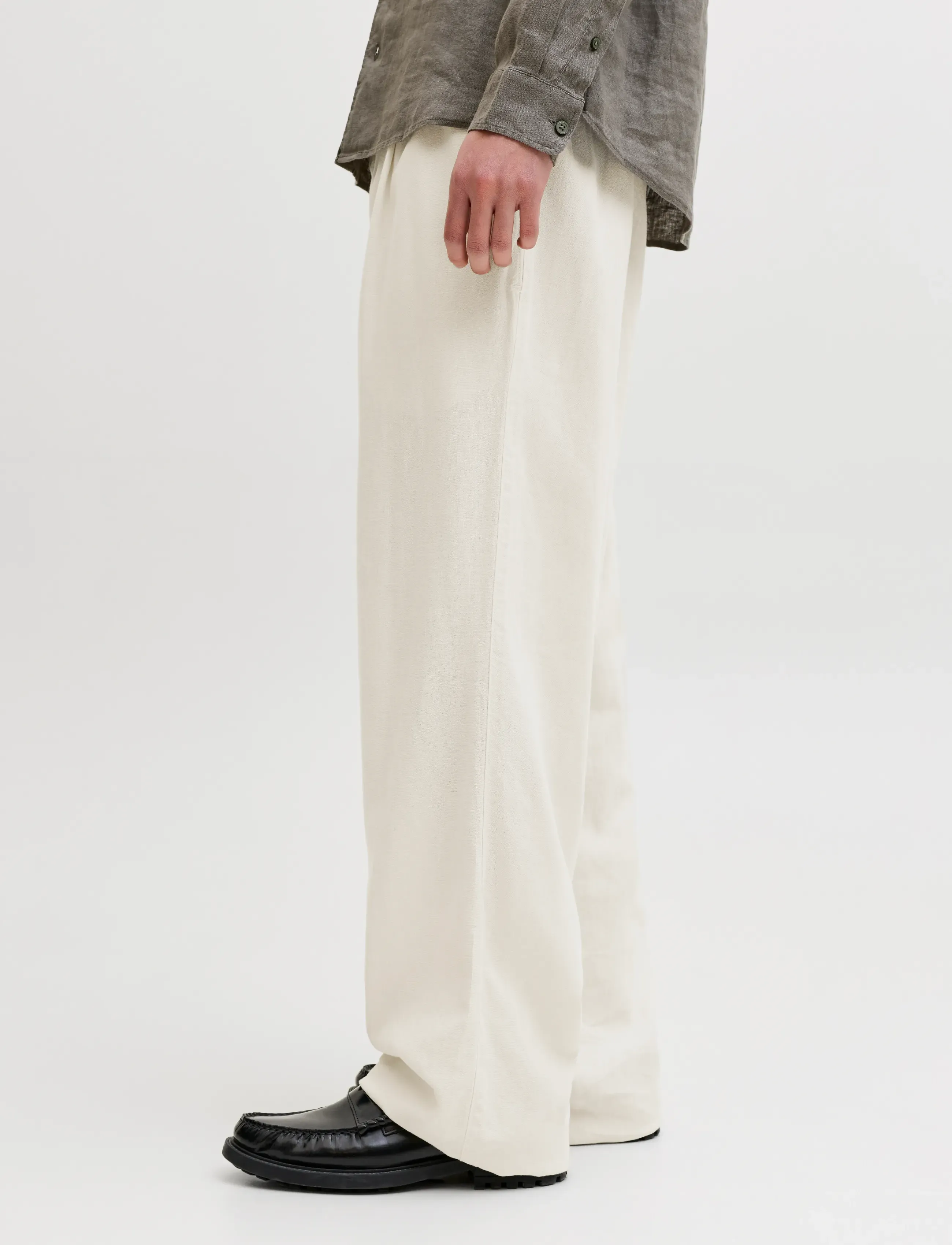 JACK & JONES Jpstbill Andros Vis Linen Blend Jogger linnebyxor herr – bild 6