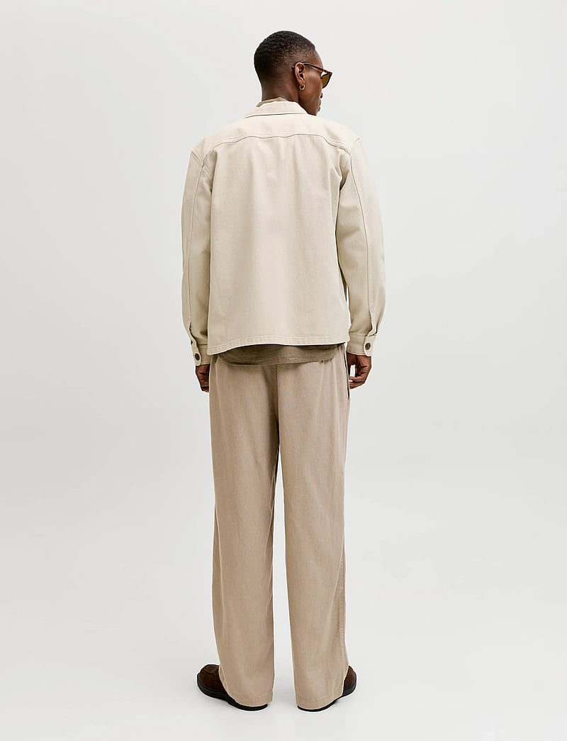 Jack & Jones - JPSTBILL ANDROS VIS LINEN BLEND JOGGER - linased püksid - vintage khaki - 3