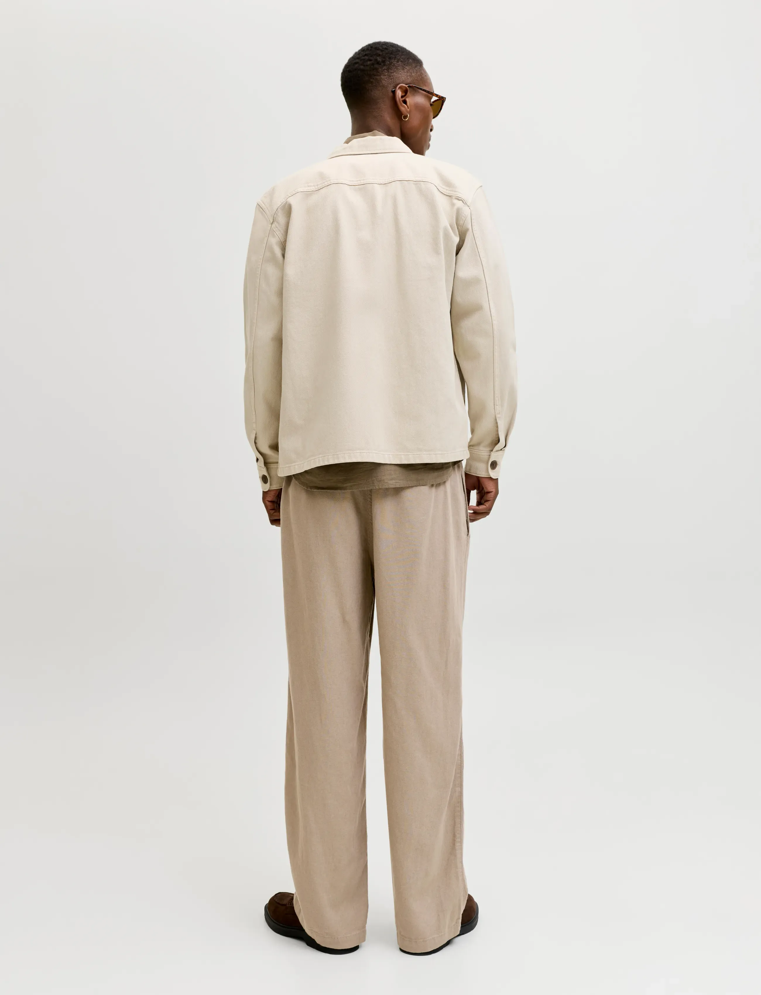 Jack & Jones - JPSTBILL ANDROS VIS LINEN BLEND JOGGER - linased püksid - vintage khaki - 3