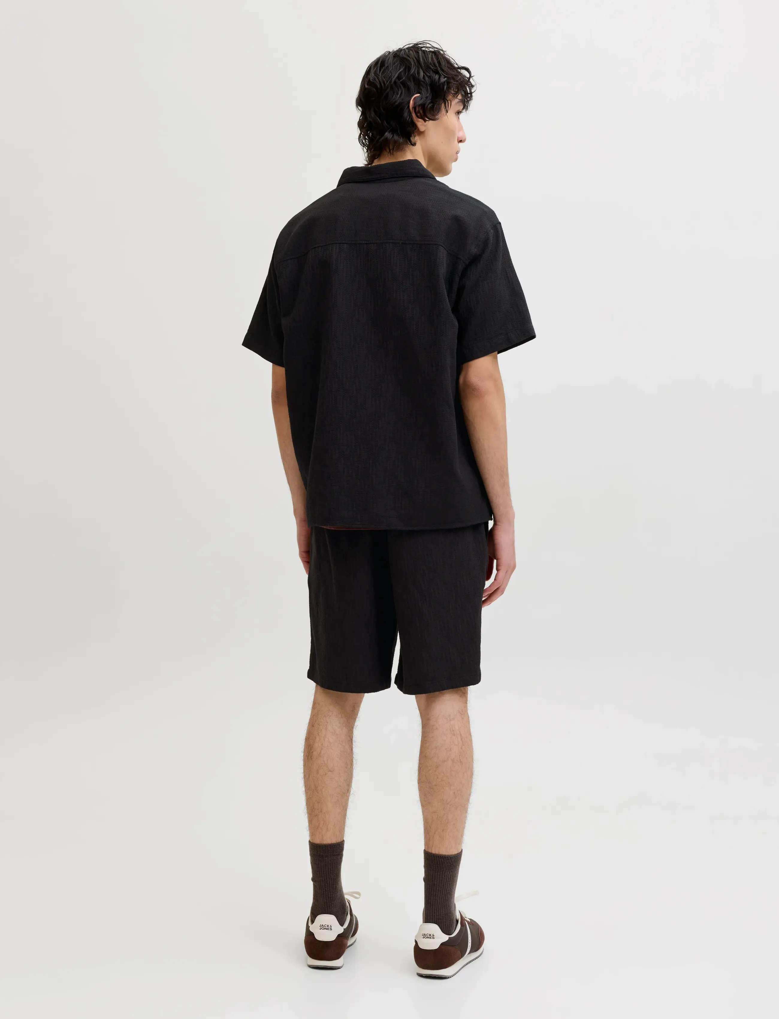 Jack & Jones - JPSTJAIDEN WAVY JOGGER SHORTS REG SN - underdele - black - 3