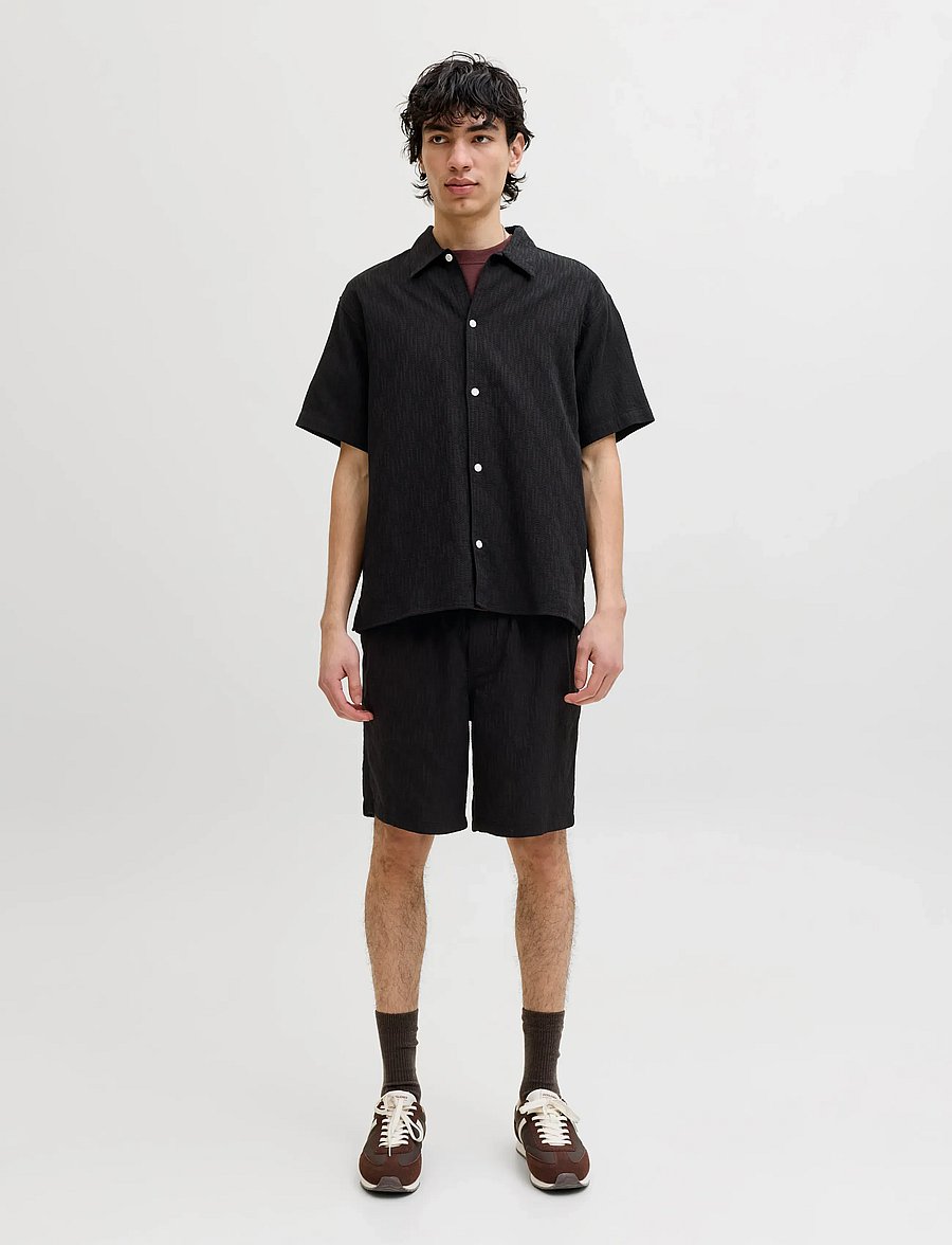 Jack & Jones - JPSTJAIDEN WAVY JOGGER SHORT REG SN - shorts - black - 4