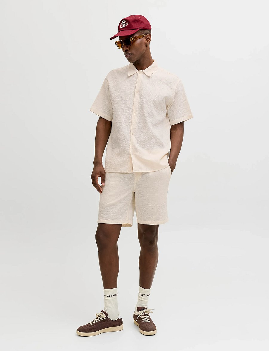 Jack & Jones - JPSTJAIDEN WAVY JOGGER SHORTS REG SN - shorts - cloud dancer - 4