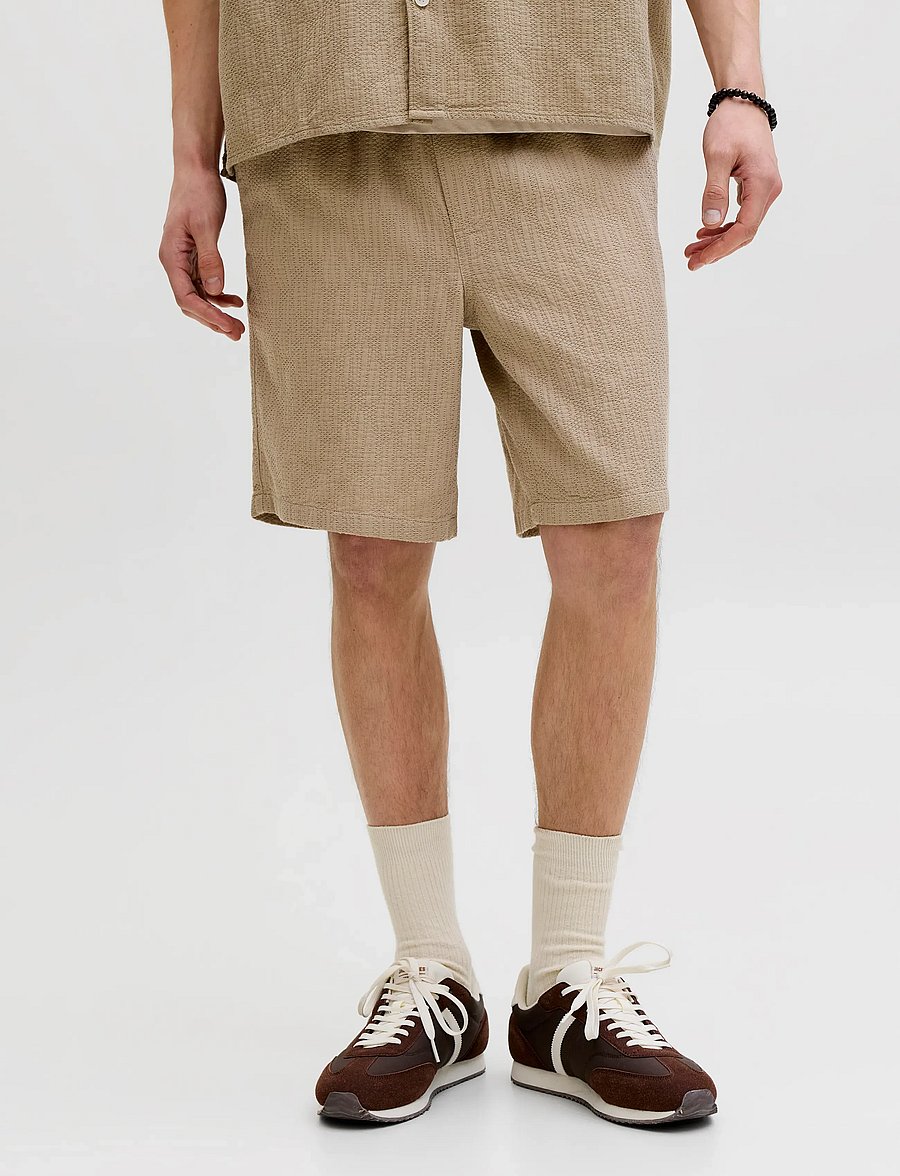 Jack & Jones - JPSTJAIDEN WAVY JOGGER SHORT REG SN - hosen - crockery - 0