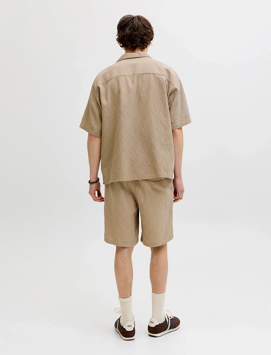 Jack & Jones - JPSTJAIDEN WAVY JOGGER SHORT REG SN - hosen - crockery - 3