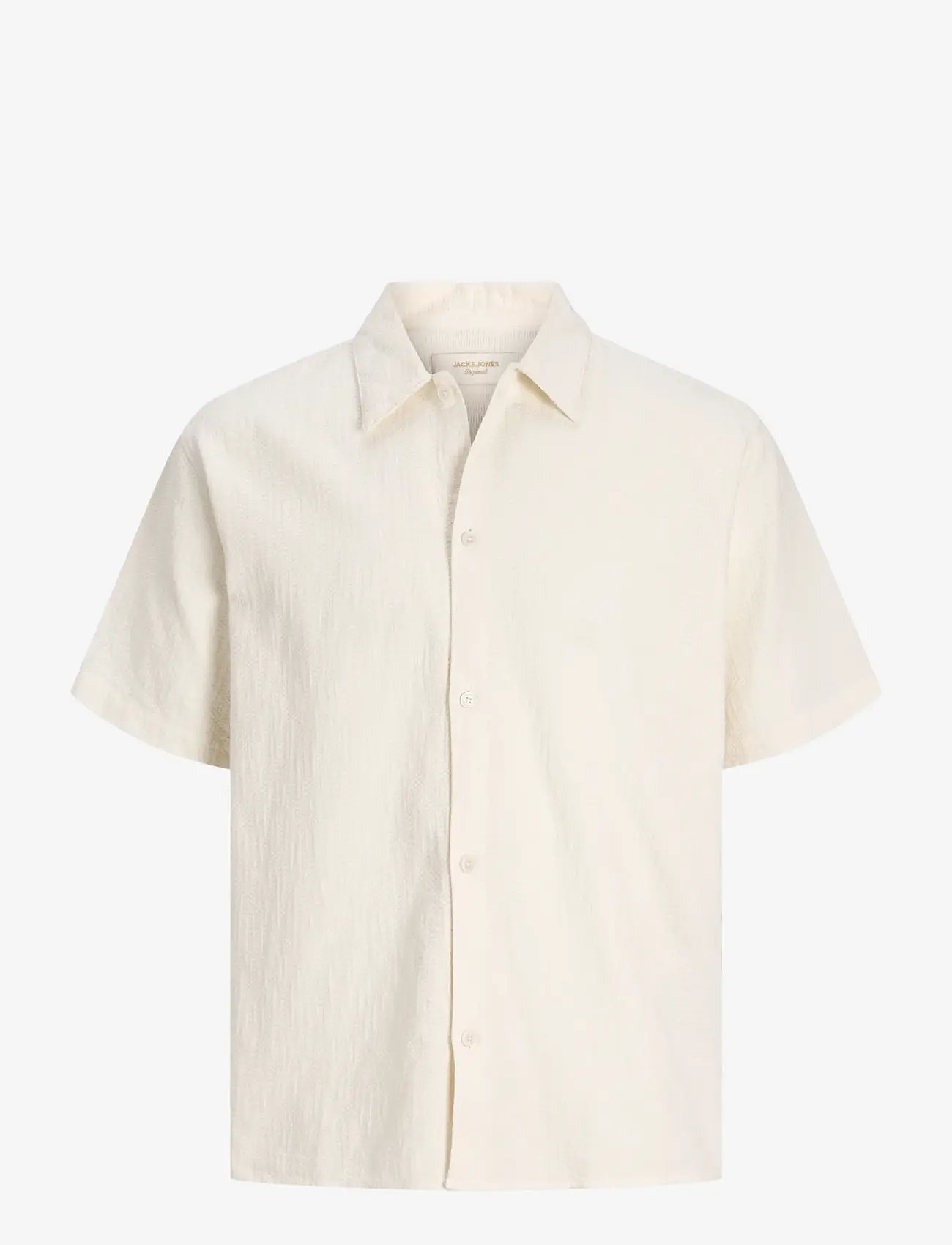 Jack & Jones - JORMONTAUK WAVY TEXTURE SHIRT SS SN - kortærmede skjorter - cloud dancer - 1