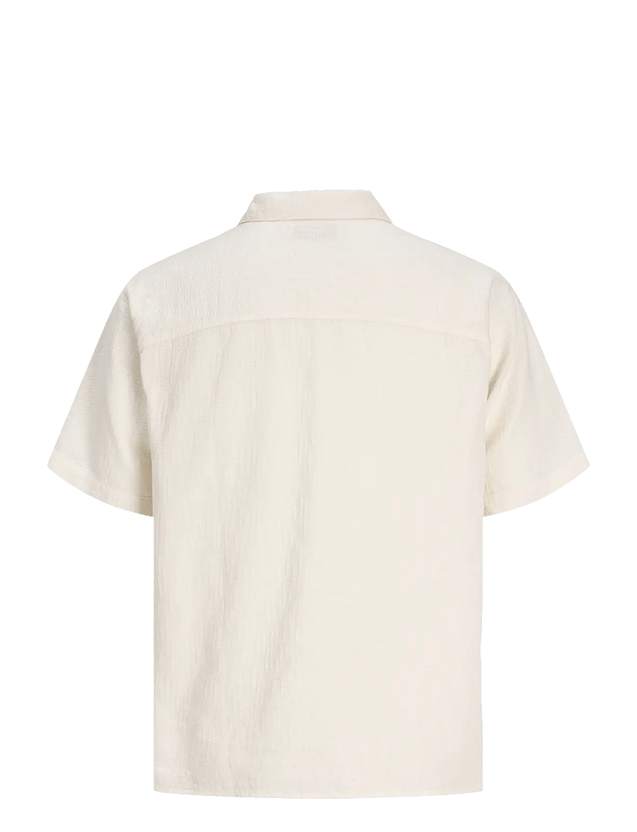 Jack & Jones - JORMONTAUK WAVY TEXTURE SHIRT SS SN - kurzarmhemden - cloud dancer - 2