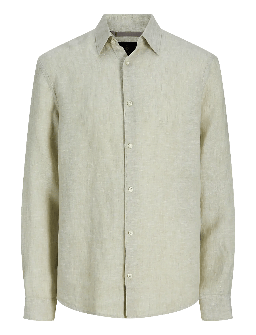 Jack & Jones - JPRBLALAWRENCE LINEN LS SHIRT SN - linased särgid - alfalfa - 1
