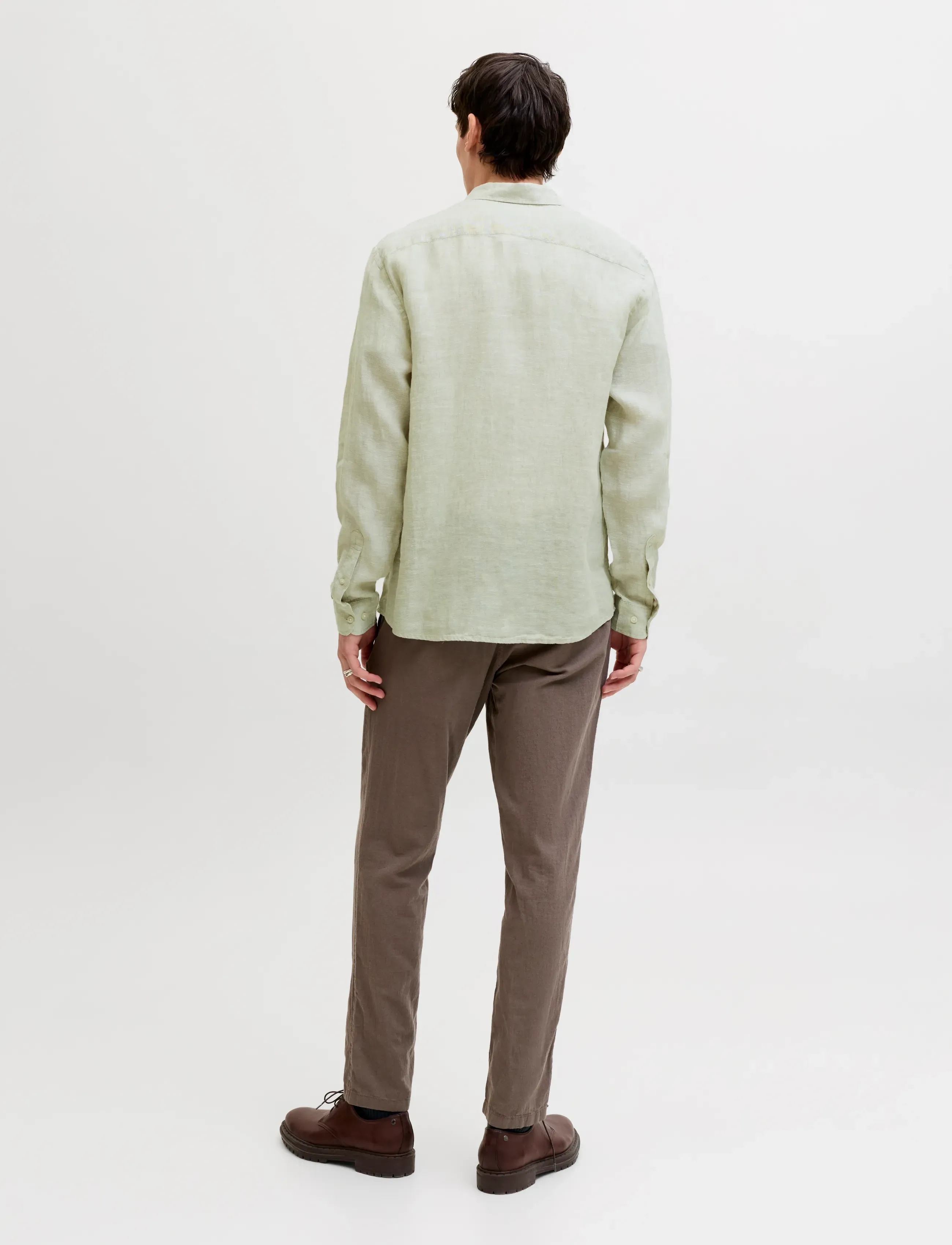 Jack & Jones - JPRBLALAWRENCE LINEN LS SHIRT SN - linased särgid - alfalfa - 2