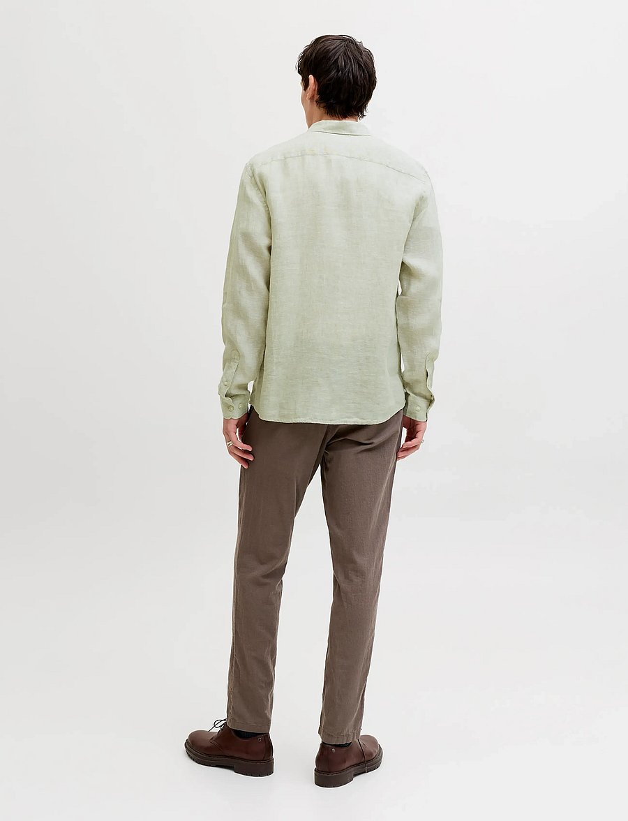 Jack & Jones - JPRBLALAWRENCE LINEN LS SHIRT SN - linased särgid - alfalfa - 2