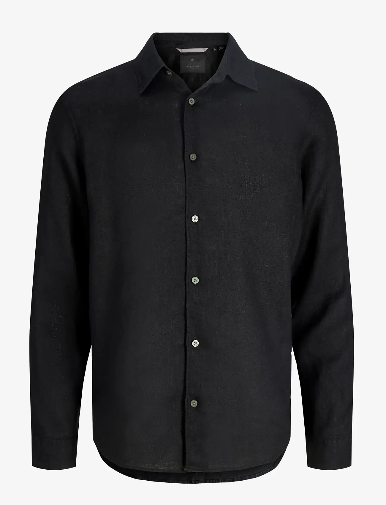 Jack & Jones - JPRBLALAWRENCE LINEN LS SHIRT SN - leinenhemden - black - 1
