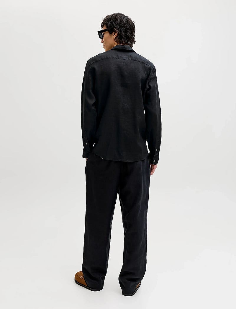 Jack & Jones - JPRBLALAWRENCE LINEN LS SHIRT SN - leinenhemden - black - 2