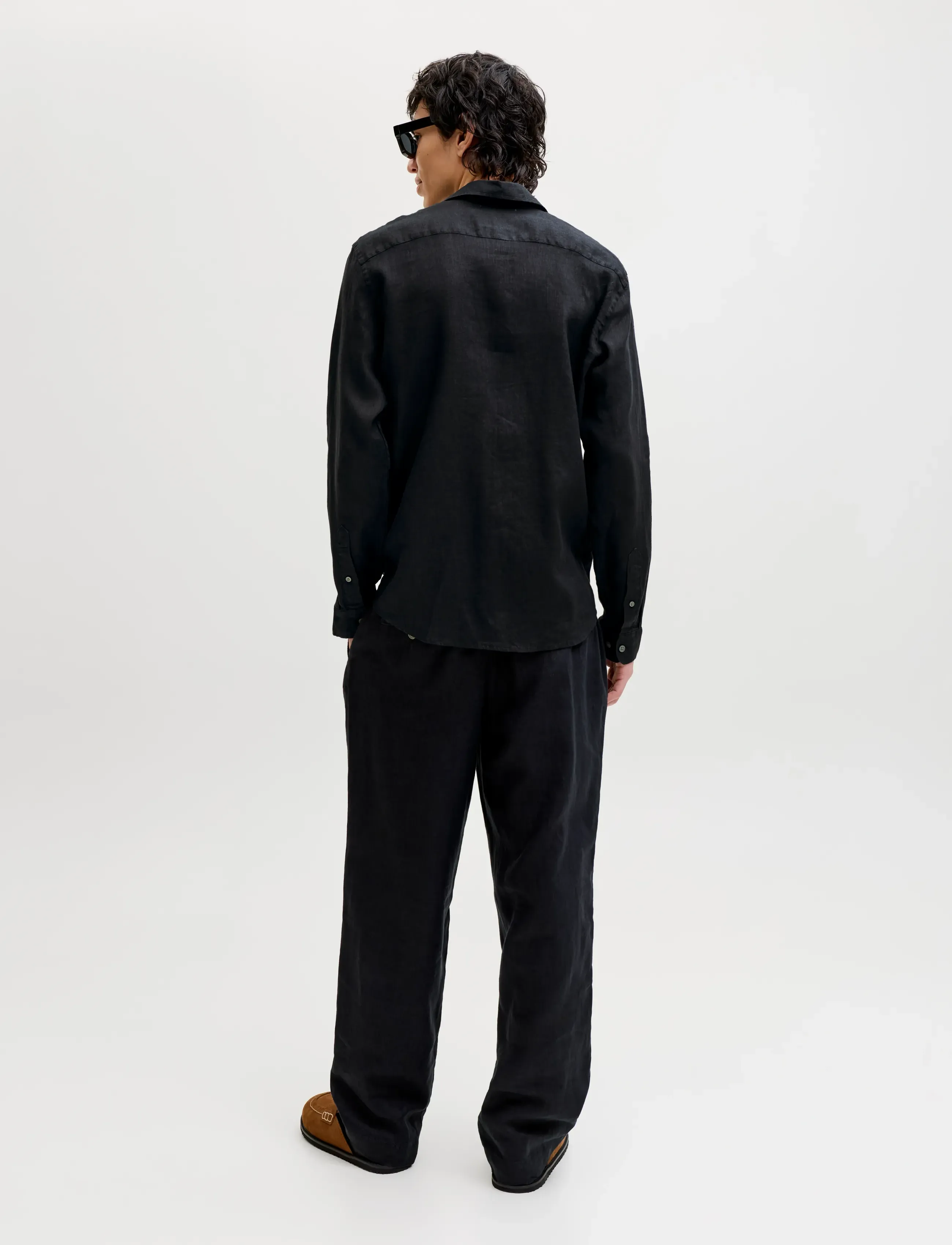 Jack & Jones - JPRBLALAWRENCE LINEN LS SHIRT SN - linneskjortor - black - 2