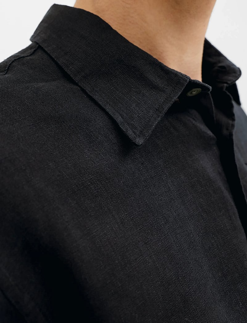 Jack & Jones - JPRBLALAWRENCE LINEN LS SHIRT SN - leinenhemden - black - 5