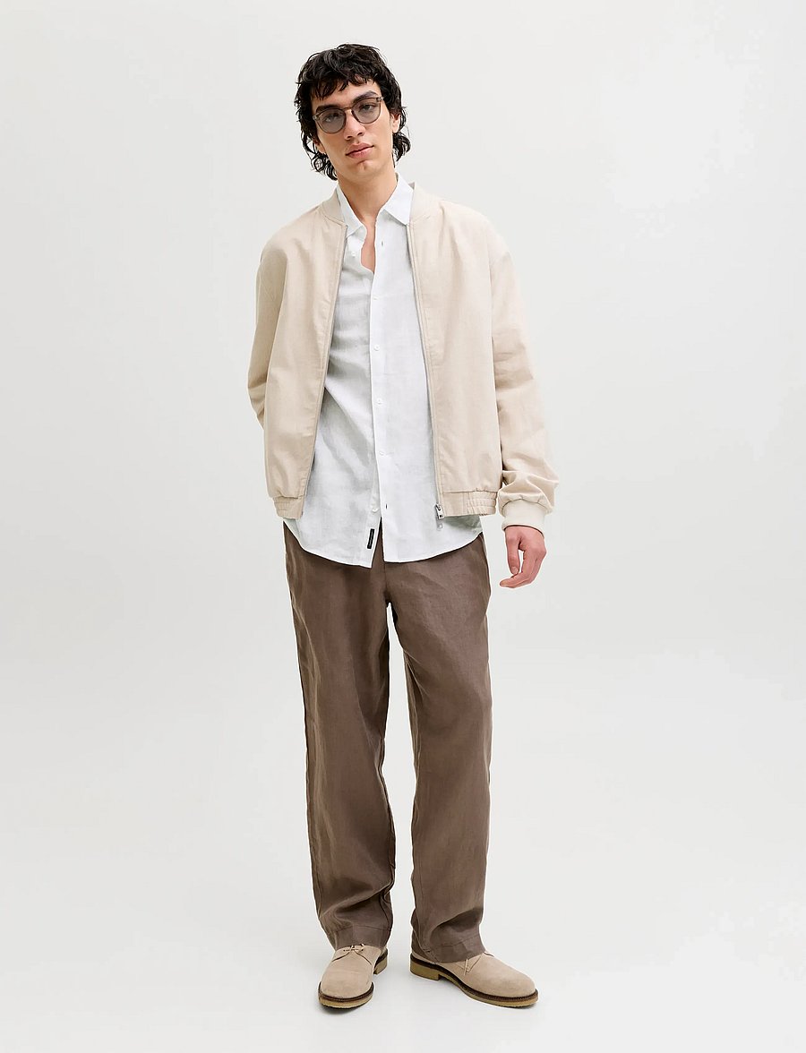 Jack & Jones - JPRBLALAWRENCE LINEN LS SHIRT SN - linneskjortor - bright white - 3