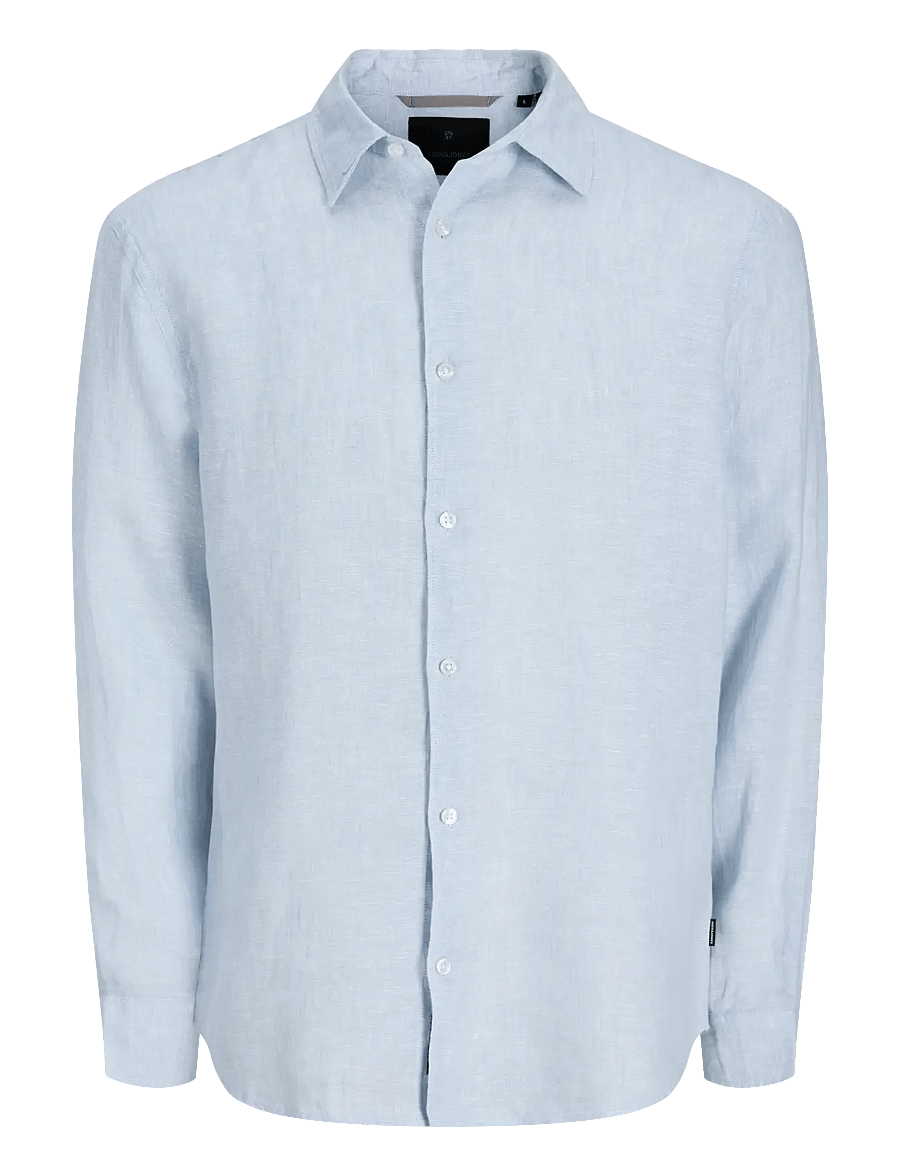 Jack & Jones - JPRBLALAWRENCE LINEN LS SHIRT SN - linen shirts - chambray blue - 1