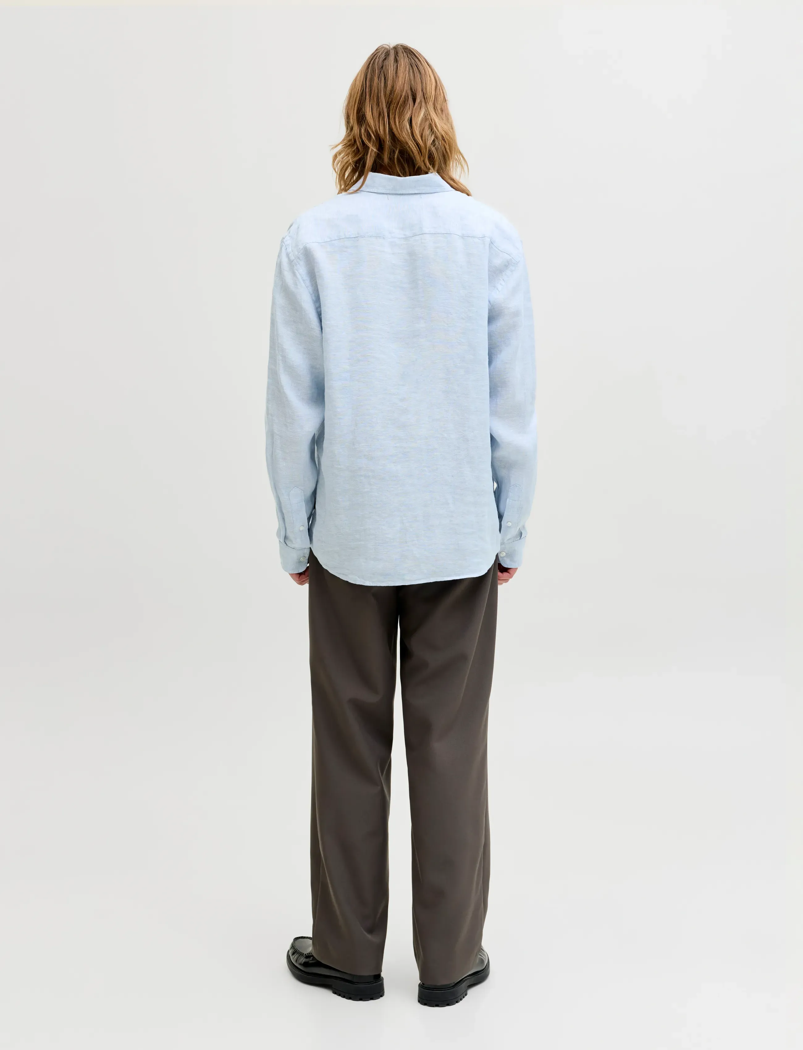 Jack & Jones - JPRBLALAWRENCE LINEN LS SHIRT SN - linased särgid - chambray blue - 2