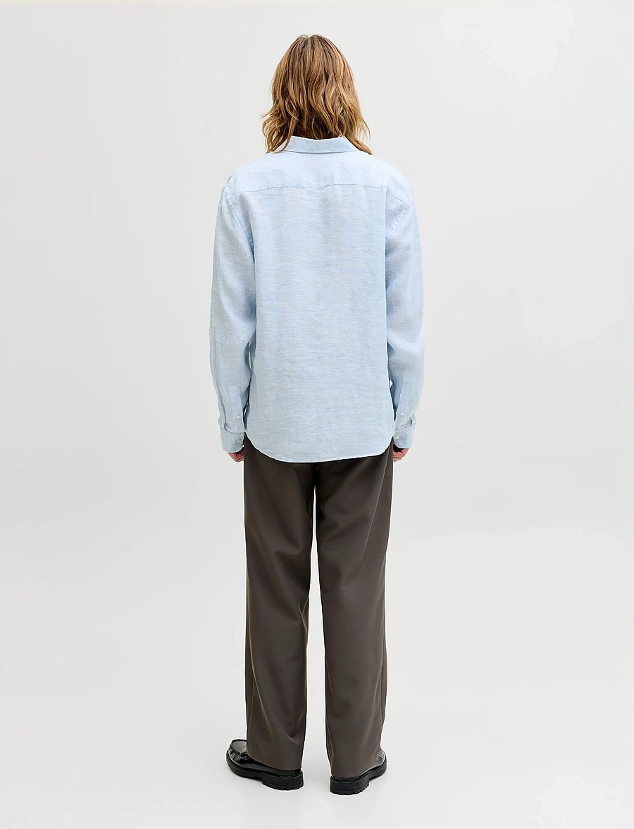 Jack & Jones - JPRBLALAWRENCE LINEN LS SHIRT SN - linen shirts - chambray blue - 2
