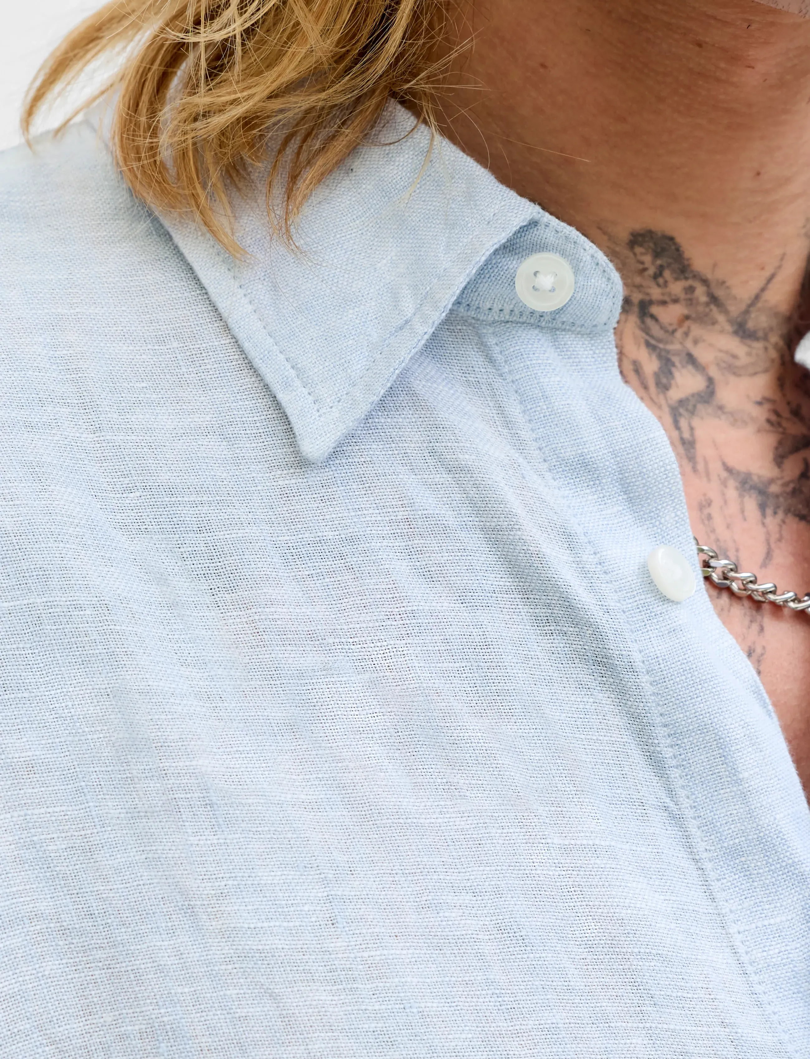 Jack & Jones - JPRBLALAWRENCE LINEN LS SHIRT SN - linased särgid - chambray blue - 5