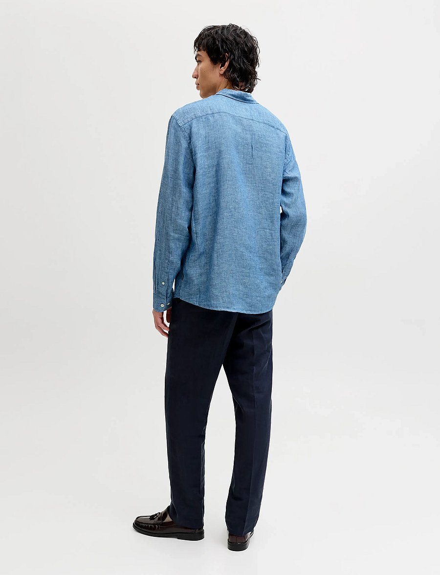Jack & Jones - JPRBLALAWRENCE LINEN LS SHIRT SN - leinenhemden - faded denim - 2