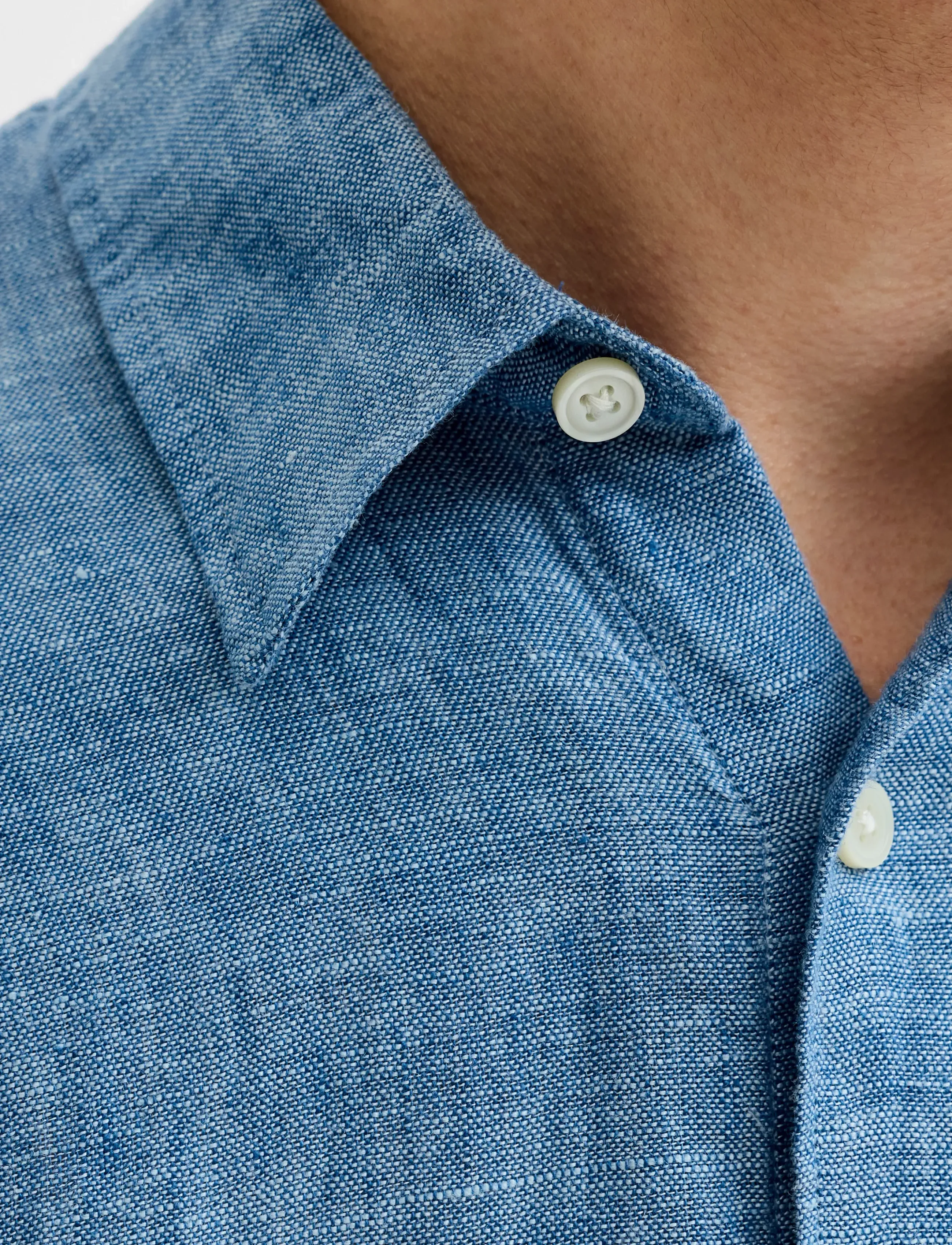 Jack & Jones - JPRBLALAWRENCE LINEN LS SHIRT SN - leinenhemden - faded denim - 4