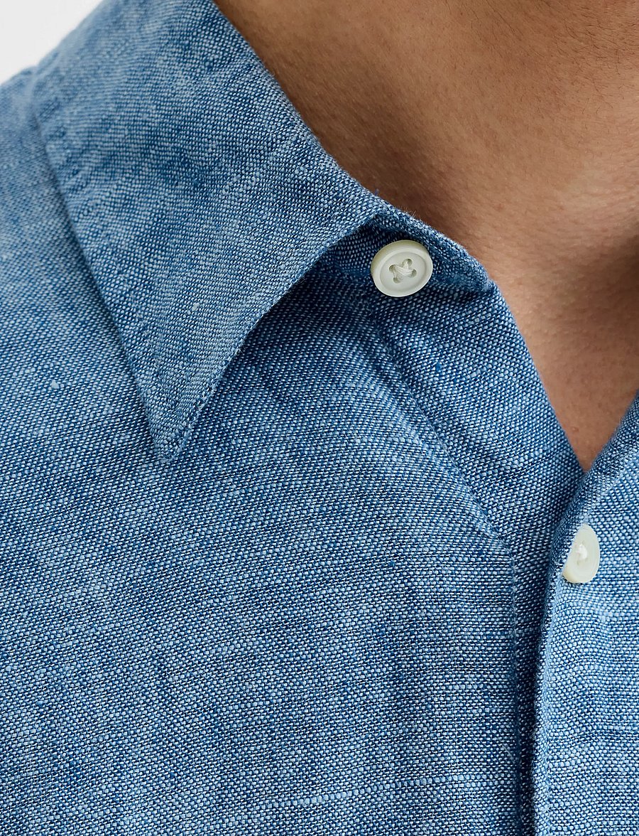 Jack & Jones - JPRBLALAWRENCE LINEN LS SHIRT SN - leinenhemden - faded denim - 4