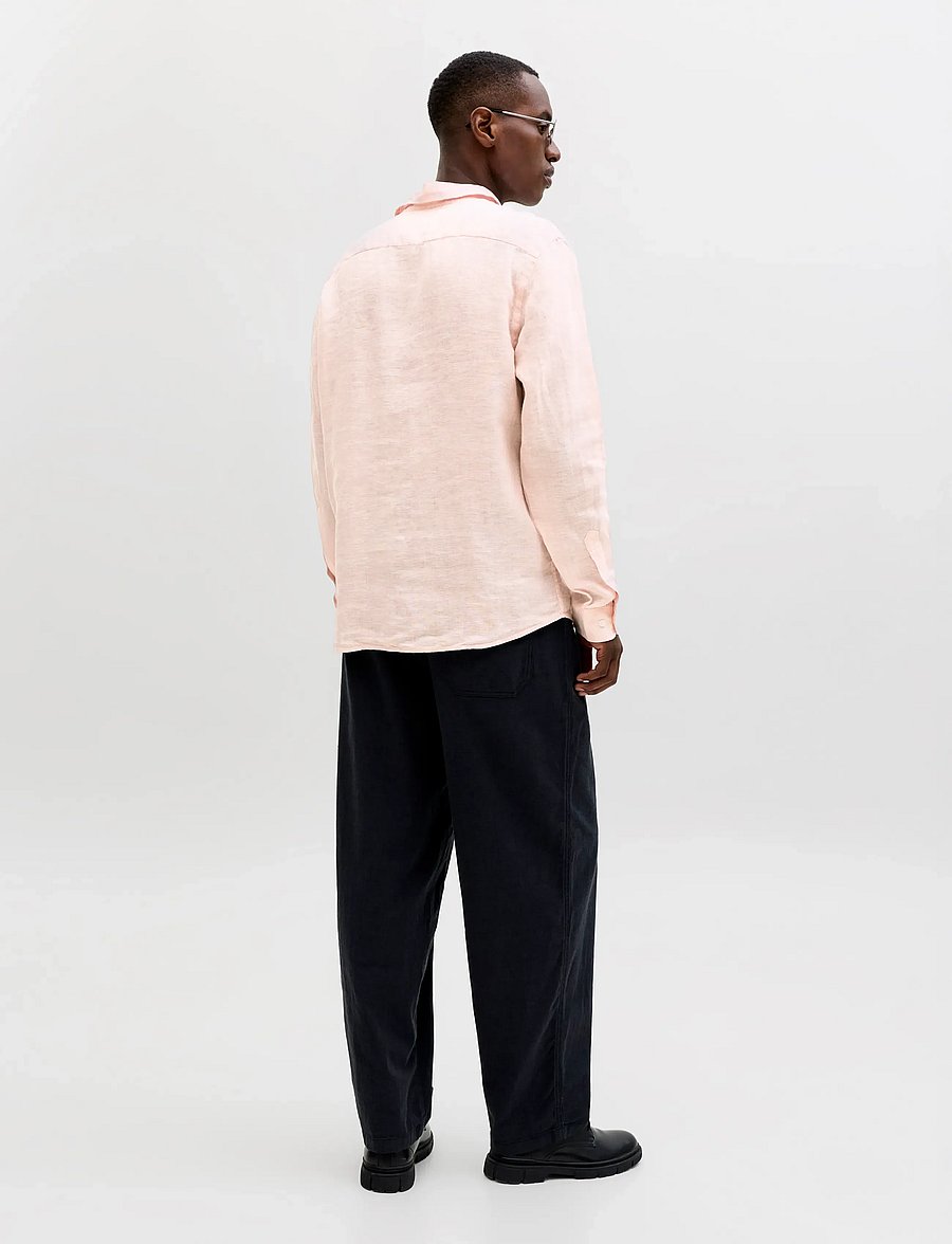 Jack & Jones - JPRBLALAWRENCE LINEN LS SHIRT SN - linased särgid - impatiens pink - 3
