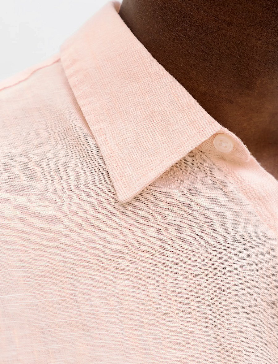 Jack & Jones - JPRBLALAWRENCE LINEN LS SHIRT SN - linased särgid - impatiens pink - 5