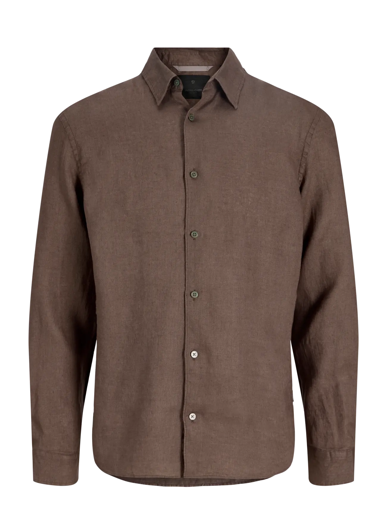 JACK & JONES Jprblalawrence Linen Ls Shirt Sn Braun - XXL - Herren