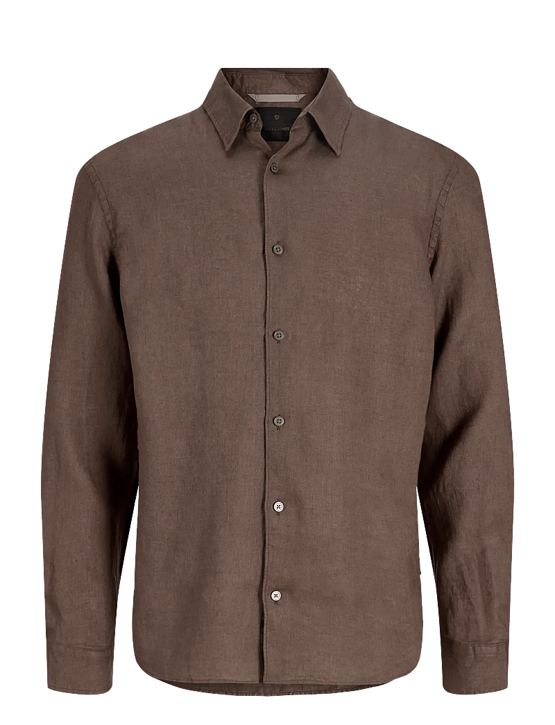 Jack & Jones - JPRBLALAWRENCE LINEN LS SHIRT SN - leinenhemden - morel - 1