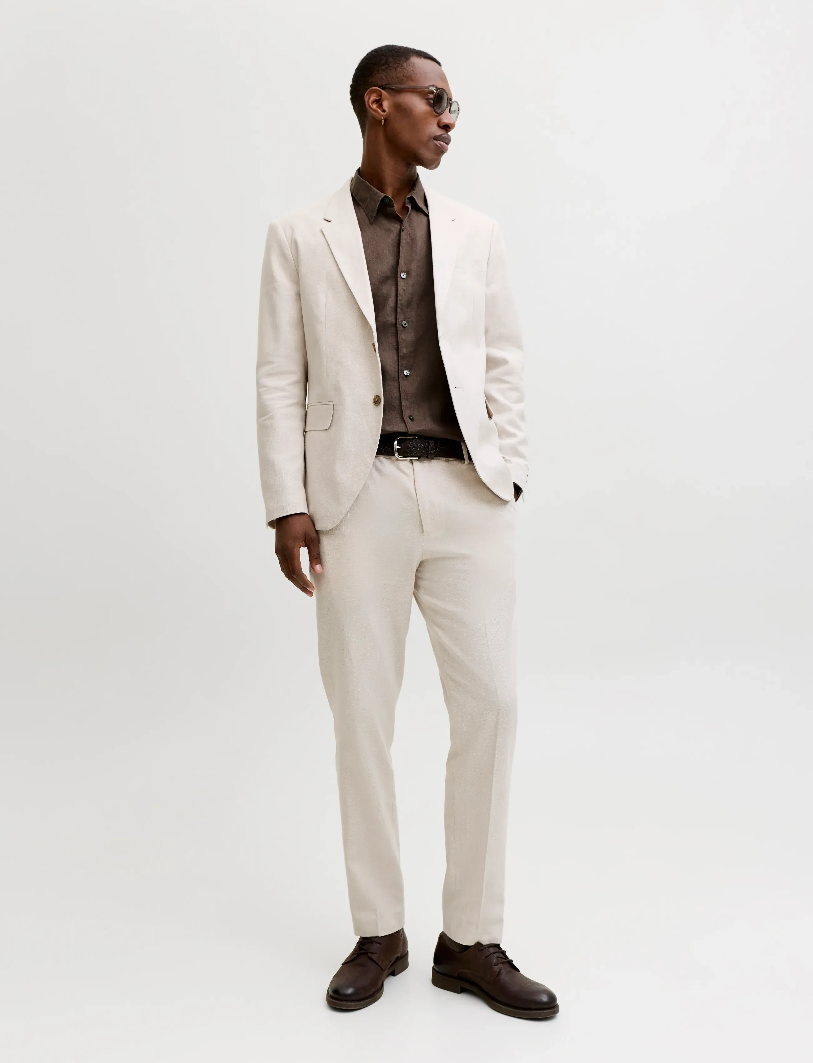Jack & Jones - JPRBLALAWRENCE LINEN LS SHIRT SN - linen shirts - morel - 3