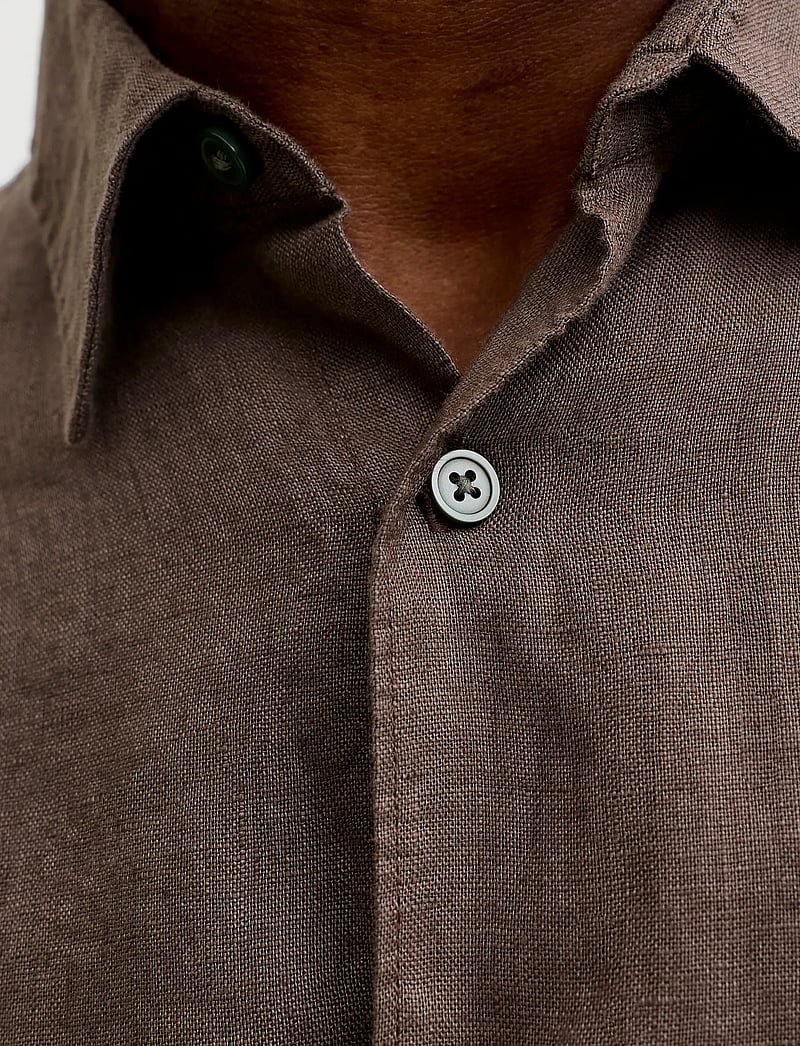 Jack & Jones - JPRBLALAWRENCE LINEN LS SHIRT SN - leinenhemden - morel - 4