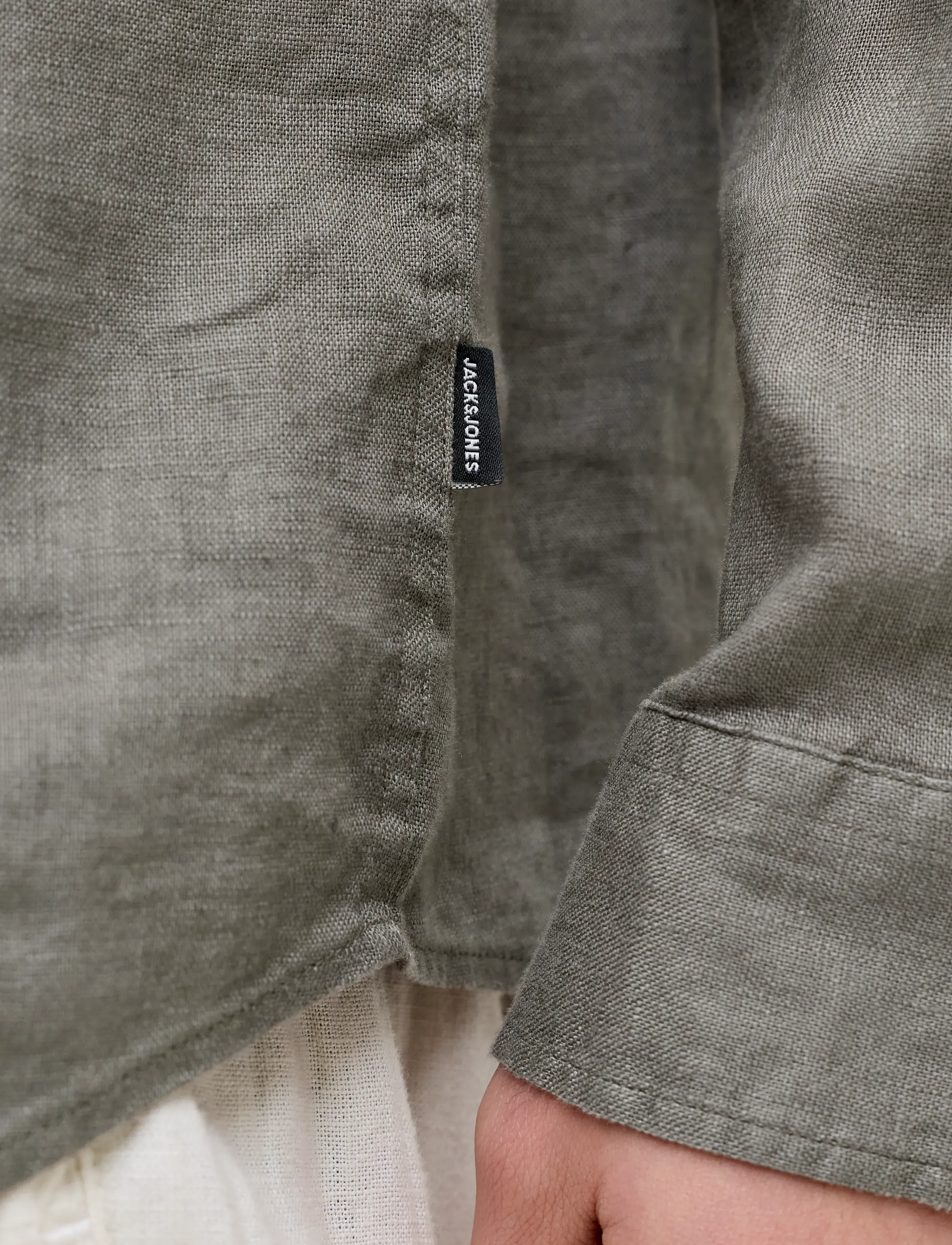 Jack & Jones - JPRBLALAWRENCE LINEN LS SHIRT SN - linased särgid - smokey olive - 4