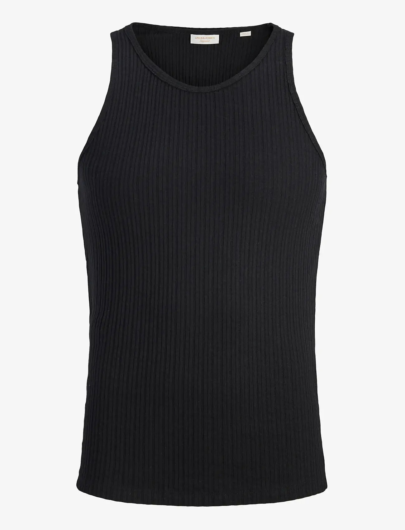 Jack & Jones - JORMAINE POINTAL RIB TANK TOP - tank tops - black - 1