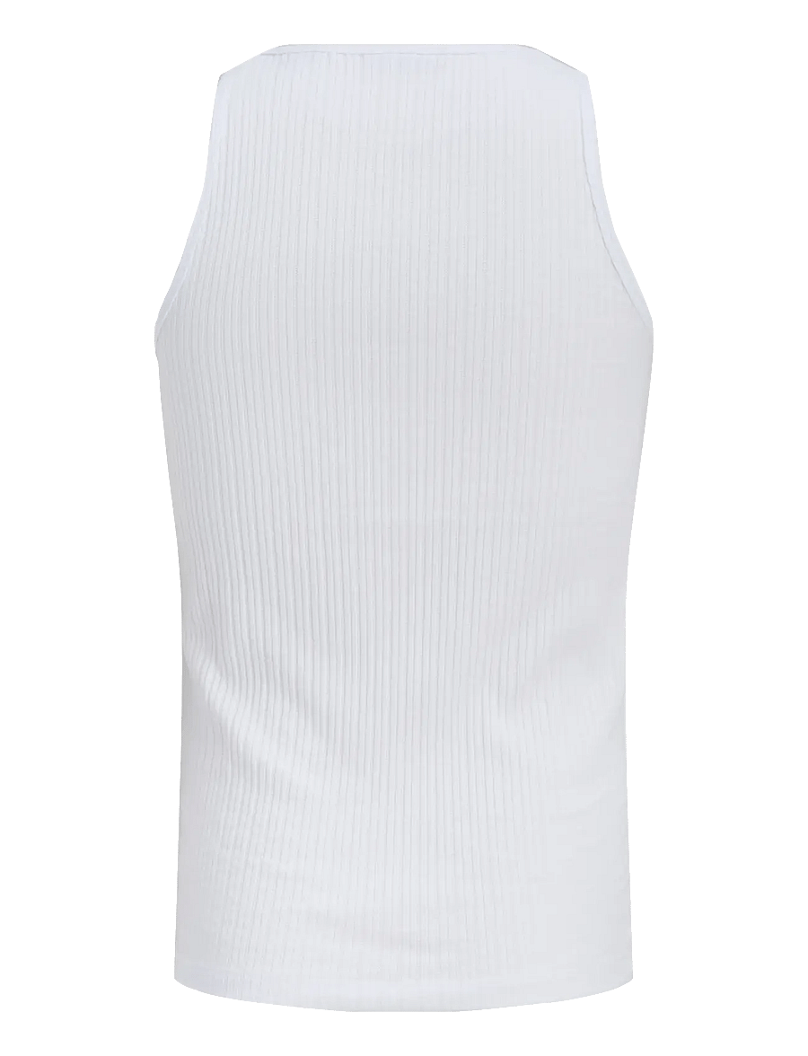 Jack & Jones - JORMAINE POINTAL RIB TANK TOP - tank tops - bright white - 2