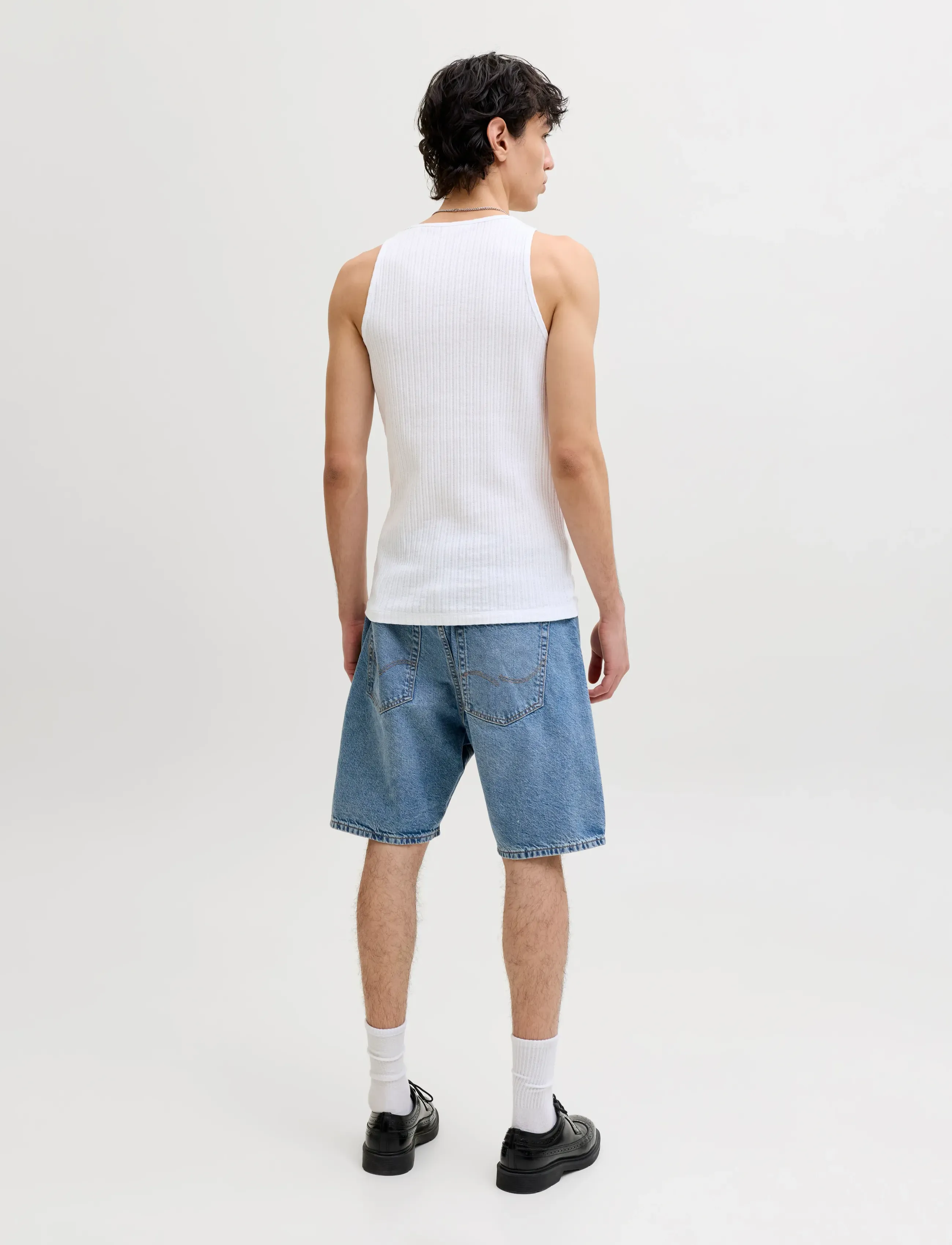 Jack & Jones - JORMAINE POINTAL RIB TANK TOP - tanktops - bright white - 3