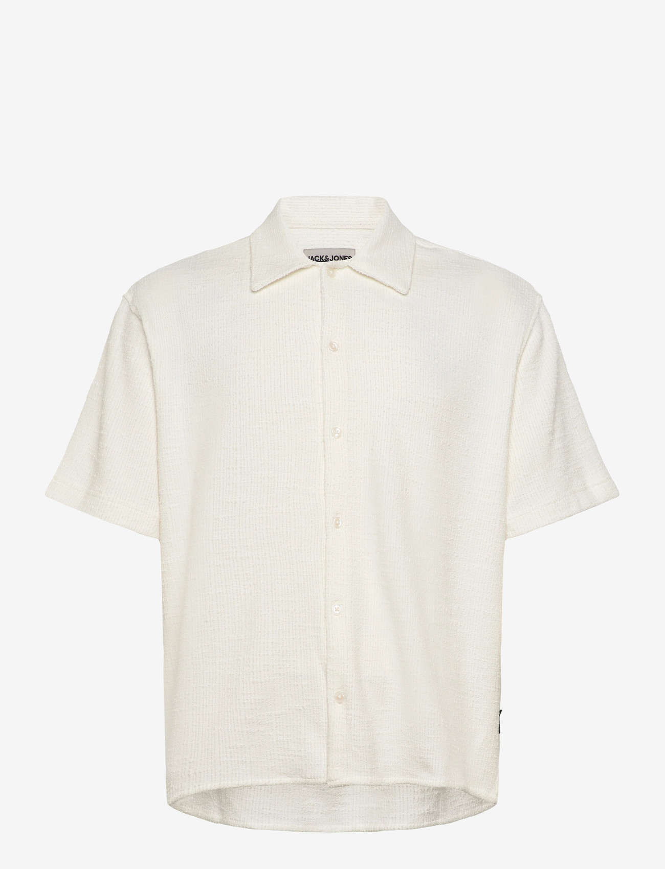 Jack & Jones - JCOBREEZE TEXTURE SHIRT SS - short-sleeved shirts - cloud dancer - 0