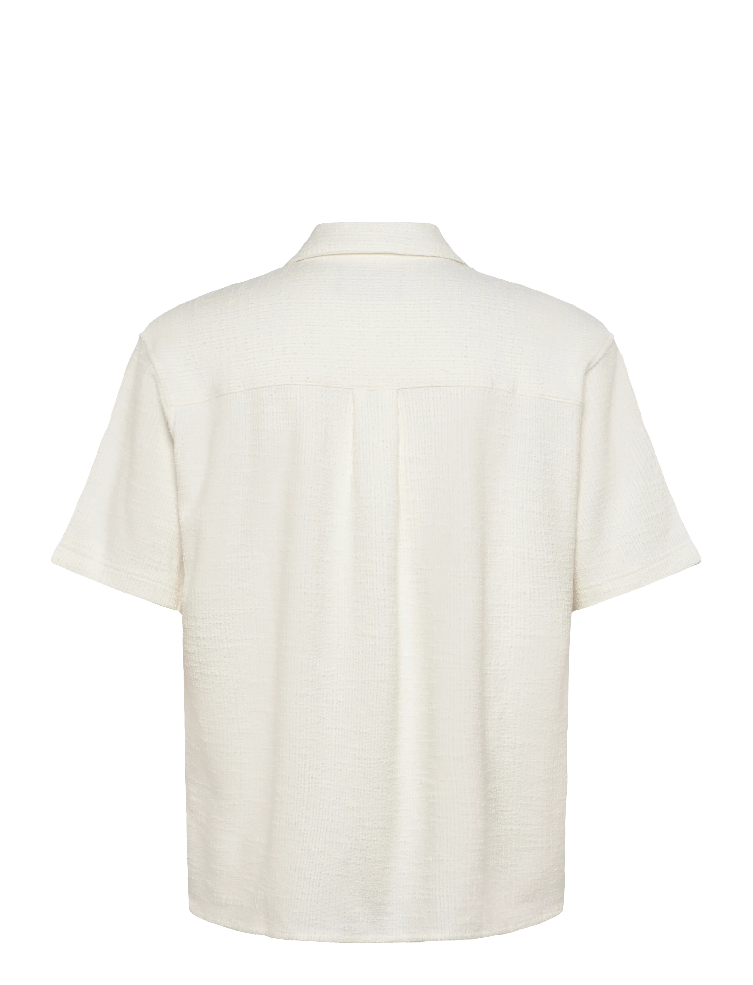Jack & Jones - JCOBREEZE TEXTURE SHIRT SS - kortermede skjorter - cloud dancer - 1