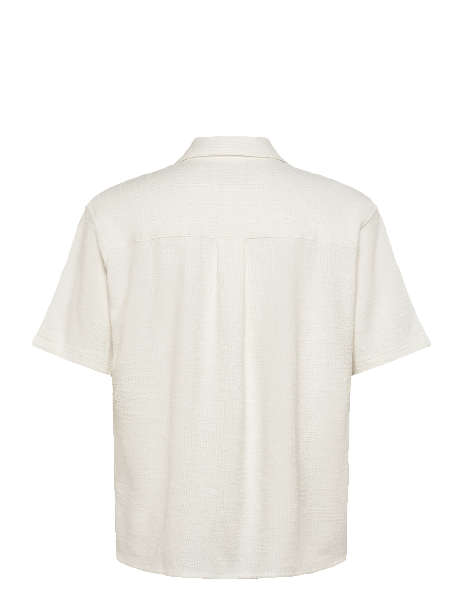 Jack & Jones - JCOBREEZE TEXTURE SHIRT SS - short-sleeved shirts - cloud dancer - 1