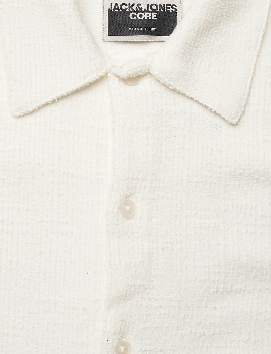 Jack & Jones - JCOBREEZE TEXTURE SHIRT SS - short-sleeved shirts - cloud dancer - 2