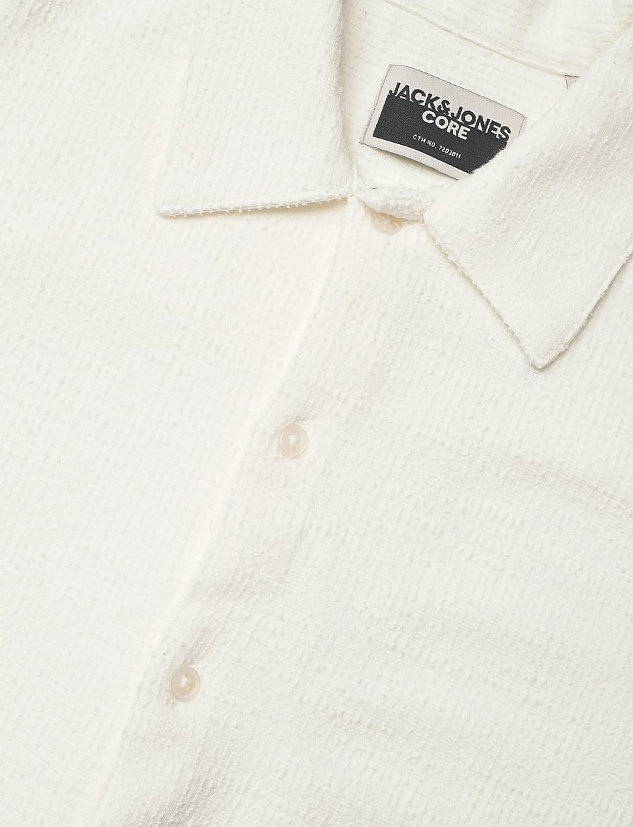Jack & Jones - JCOBREEZE TEXTURE SHIRT SS - short-sleeved shirts - cloud dancer - 3